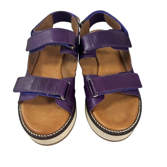 Miz Mooz “Violetta” Purple Leather Platform Sandals | Size 40 (US 9) - Picture 1 of 11